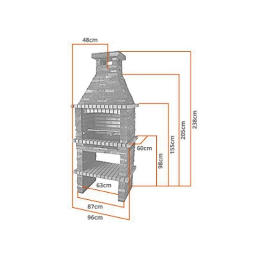 Image sur Barbecue en Pierre avec gril 60 CS201-60