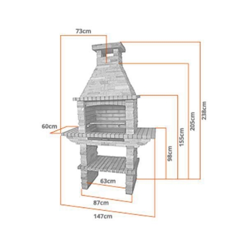 Image sur Barbecue en Pierre avec gril 60 CS203-60