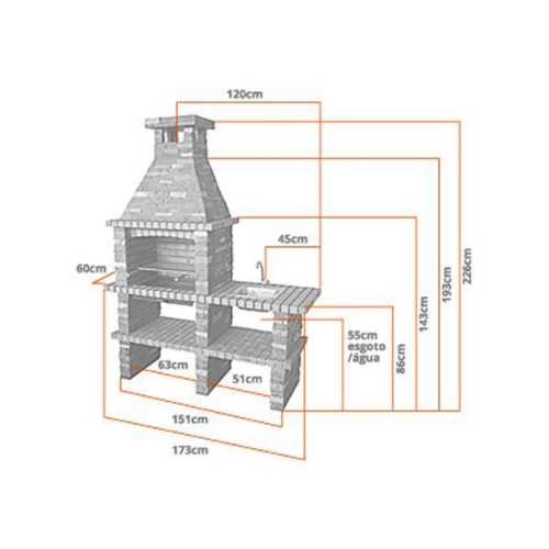 Image sur Barbecue en Pierre avec gril 60 et évier CS206-60