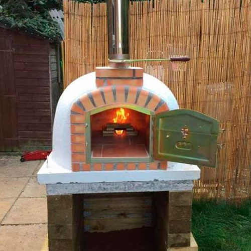 Four à pizza pour l'extérieur au feu de bois pour pain et pizza taille 100 cm