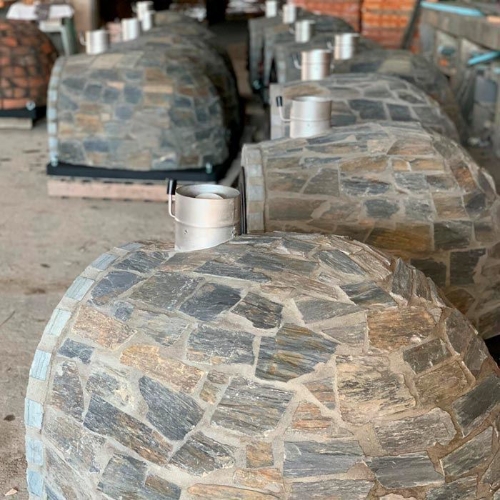 Four à bois en pierre naturelle pour pain et pizza – modèle artisanal 100 cm