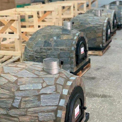 Four à bois en pierre naturelle pour pain et pizza – modèle artisanal 100 cm