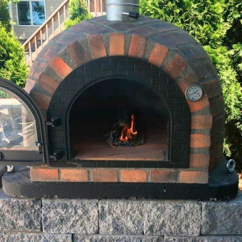 Image sur Four à pizza au bois 100 cm en briques réfractaires