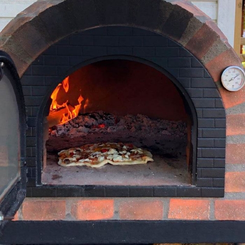Image sur Four à pizza au bois 100 cm en briques réfractaires