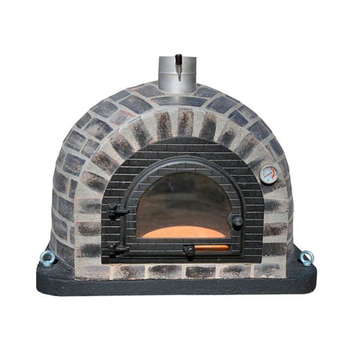 Image sur Four à pizza en brique réfractaire rustique noir