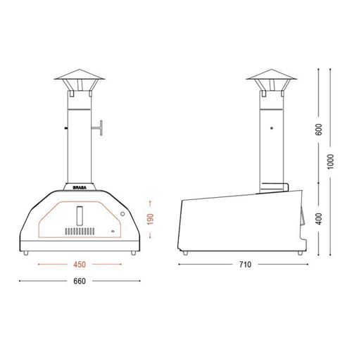 Image sur Four à Pizza au Bois en Extérieur BRASA Verte