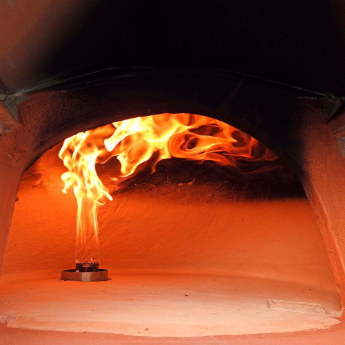 Four a pain / pizza pour l'exterieur noir au feu de fois au gaz