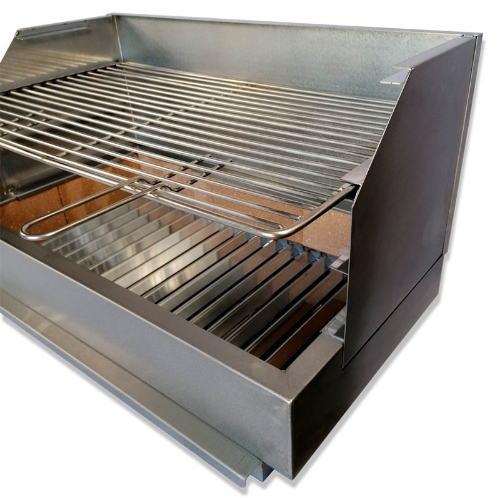 Détail de la grille du barbecue à poser en inox 60 cm Premium