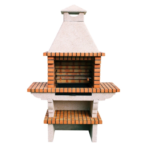 Image sur Barbecue en Pierre avec Cheminée | Grill Inox Option CS112-60