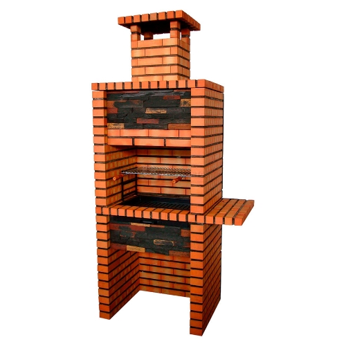 Image sur Barbecue fixe en pierre et briques réfractaires CS302