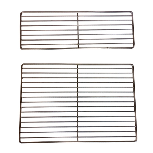 Grilles en inox pour grilloir barbecue 70 cm Premium grande grille et grille maintien au chaud