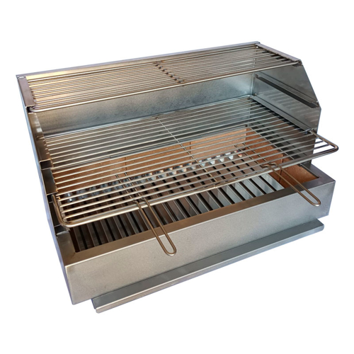 Image sur Grilloir barbecue en Inox 80cm 2x grilles Premium