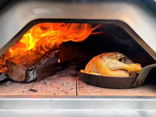 Image sur Four à Pizza au Feu de Bois Brasa Noir | Inox & Portable