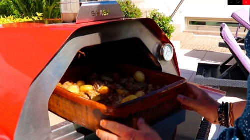 Image sur Four à Pizza au Feu de Bois Brasa Noir | Inox & Portable