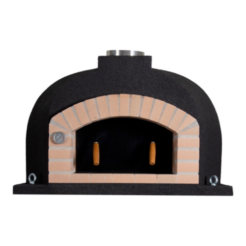 Vue frontale du four à pizza à bois COLISEU 110 noir