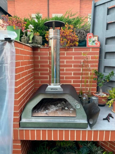Image sur Four à Pizza au Bois en Extérieur BRASA Noir