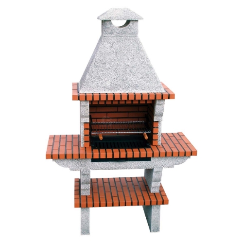 Image sur Barbecue en brique avec cheminée - Grille inox optionnelle CH111