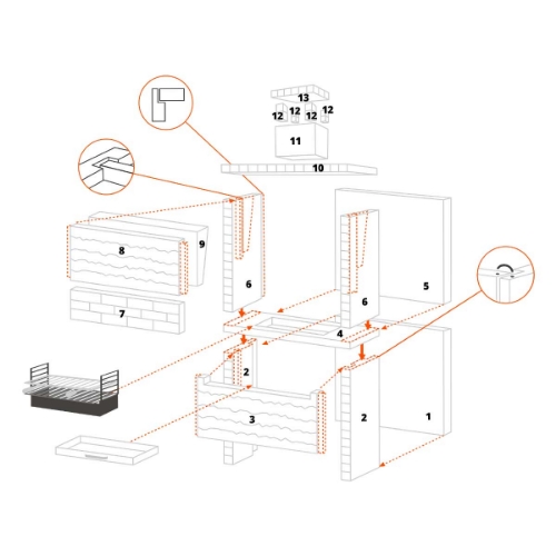 Montage du barbecue CS301 – plan en kit