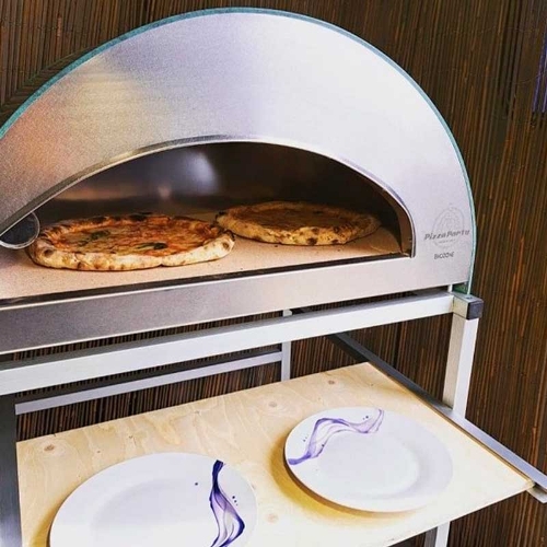 Four à pizza professionnel Emozione sur support à roulettes pour jardin