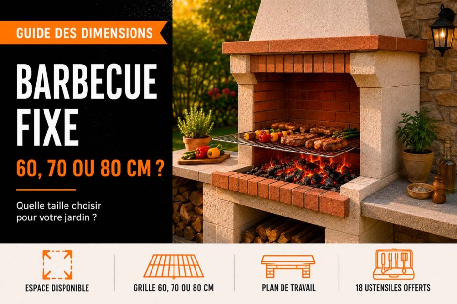 Quelle taille de barbecue fixe choisir : 60, 70 ou 80 cm ?