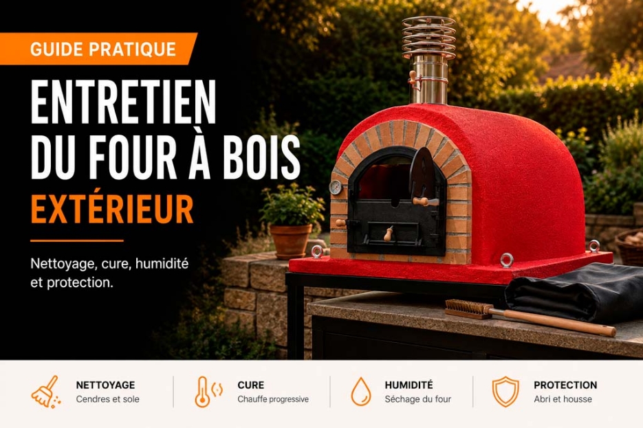Entretien d’un four à bois extérieur : nettoyage, humidité