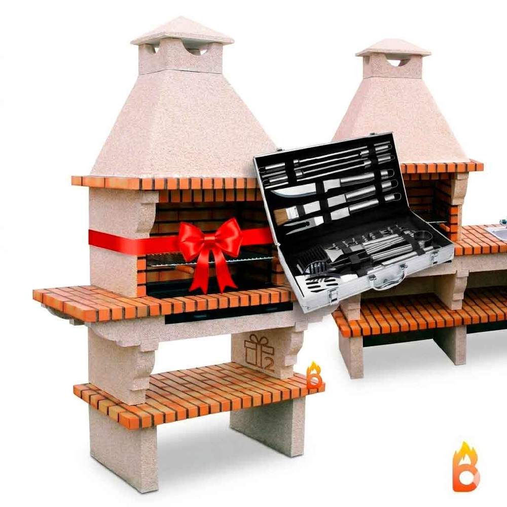 Mallette 18 ustensiles barbecue inox offerte